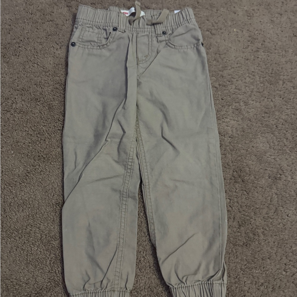 Levi's Kids khaki Joggers with Elastic Waist